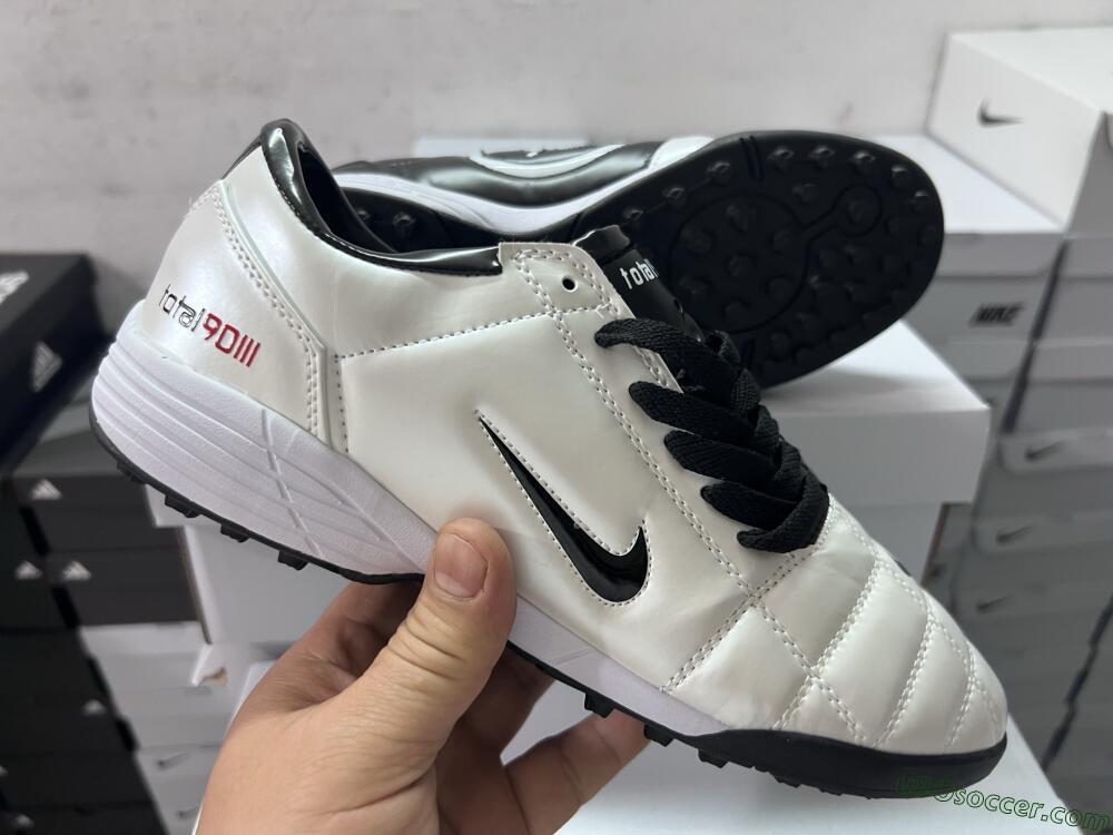 Nike Total 90 III TF Artificial Turf Soccer Shoes - White/Black