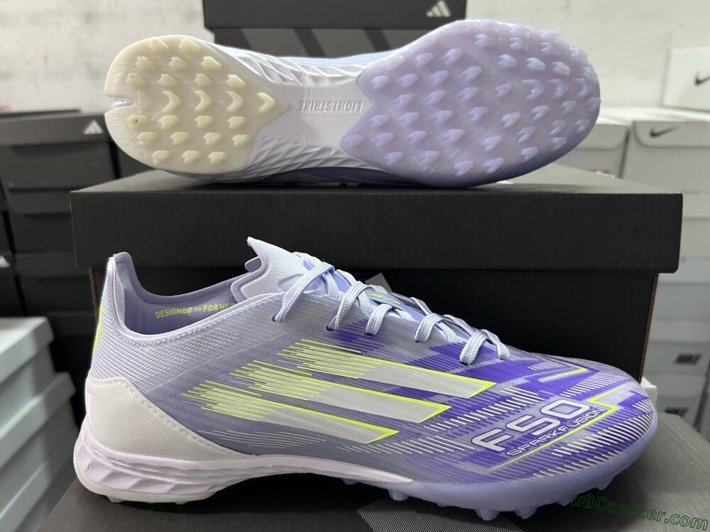 Adidas F50 Elite TF Artificial Turf Soccer Shoes - Purple/Yellow/White
