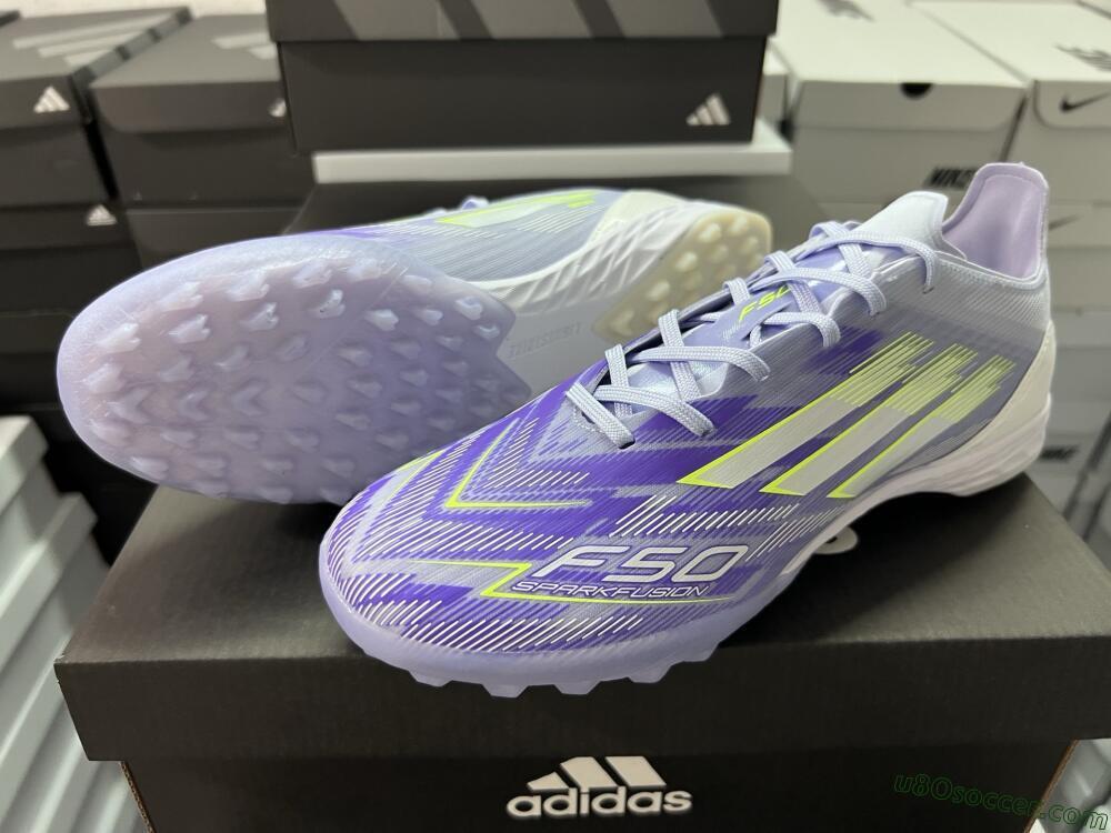 Adidas F50 Elite TF Artificial Turf Soccer Shoes - Purple/Yellow/White