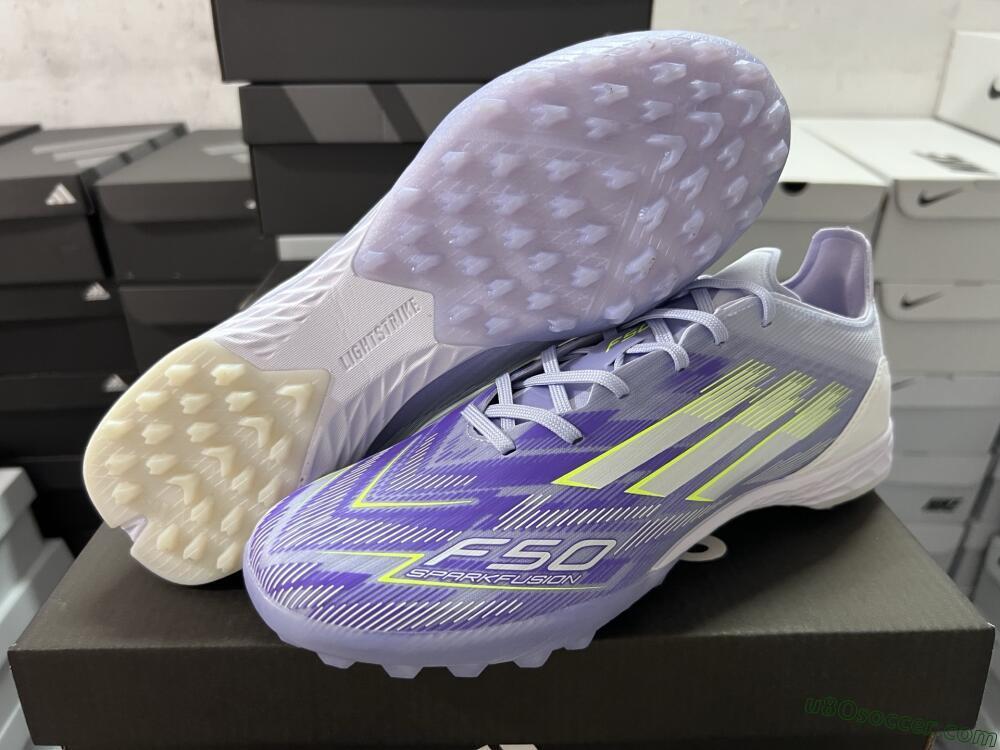 Adidas F50 Elite TF Artificial Turf Soccer Shoes - Purple/Yellow/White