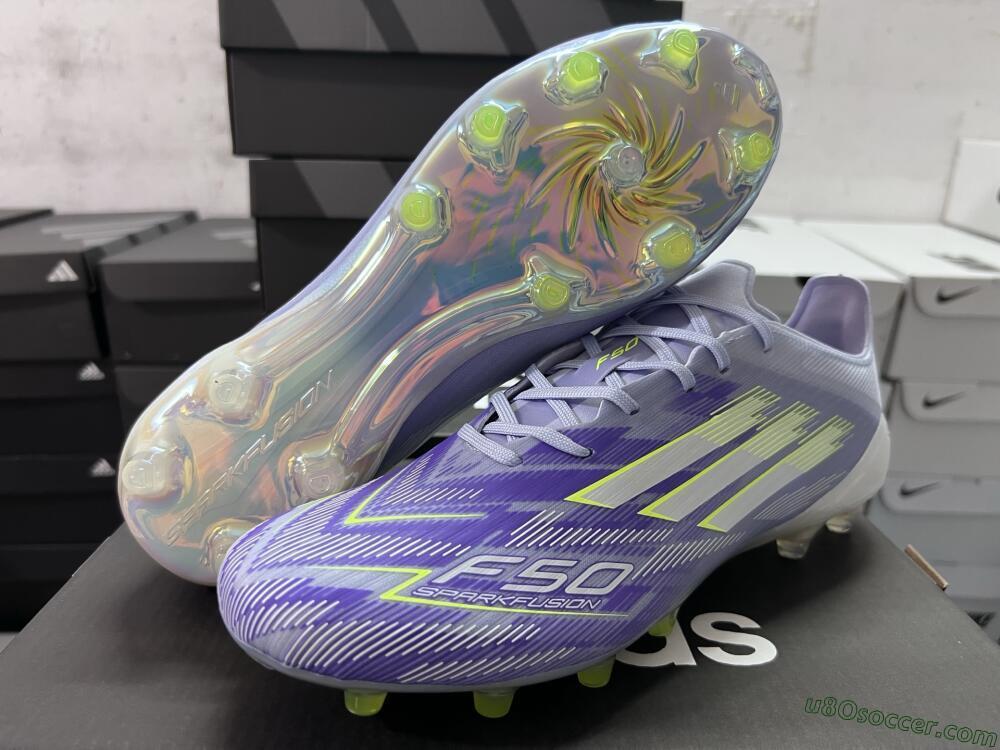 Adidas F50 Elite FG Firm Ground Soccer Cleats - Purple/Silver/Yellow