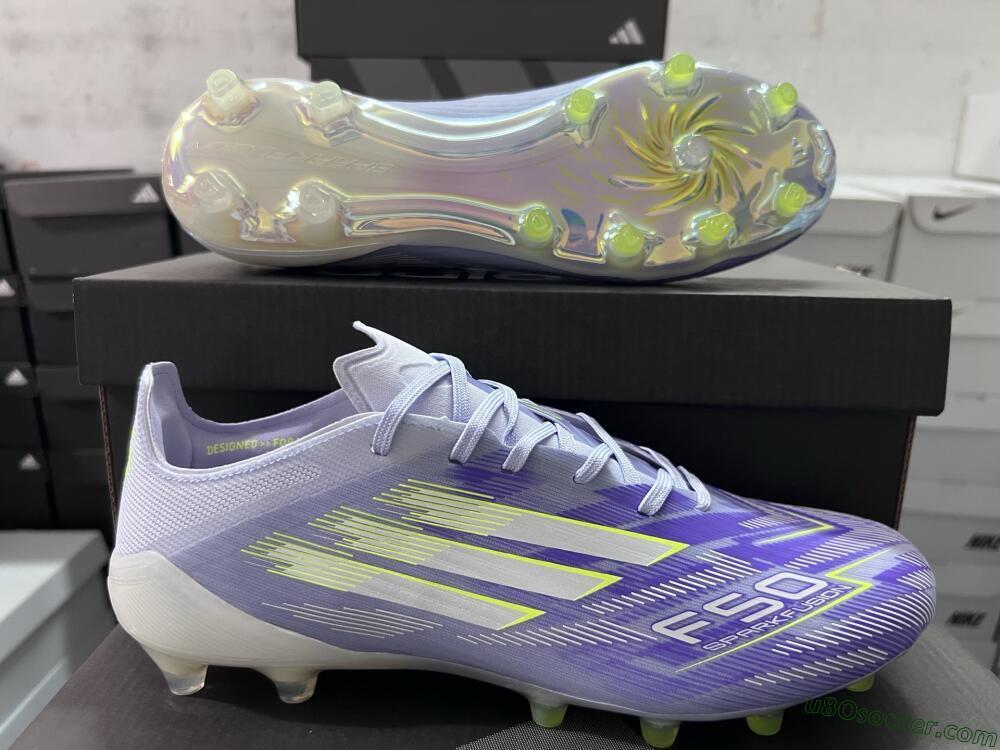 Adidas F50 Elite FG Firm Ground Soccer Cleats - Purple/Silver/Yellow