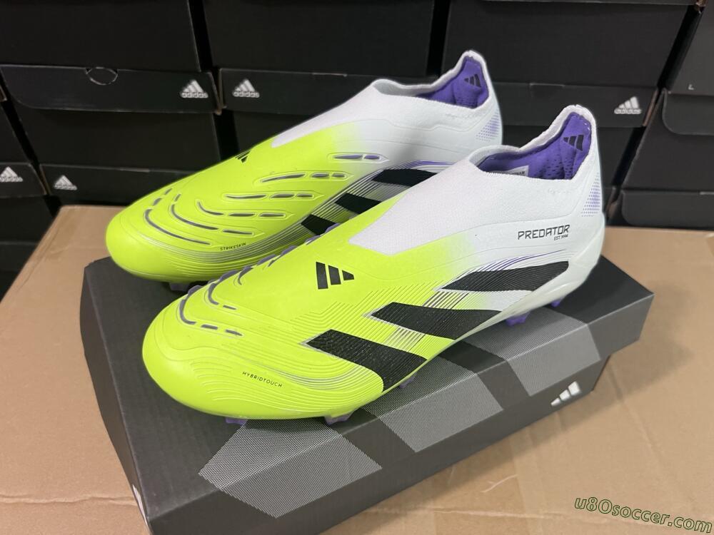 Adidas Predator Elite 25 Laceless FG Firm Ground Soccer Cleats - Yellow/Black/White