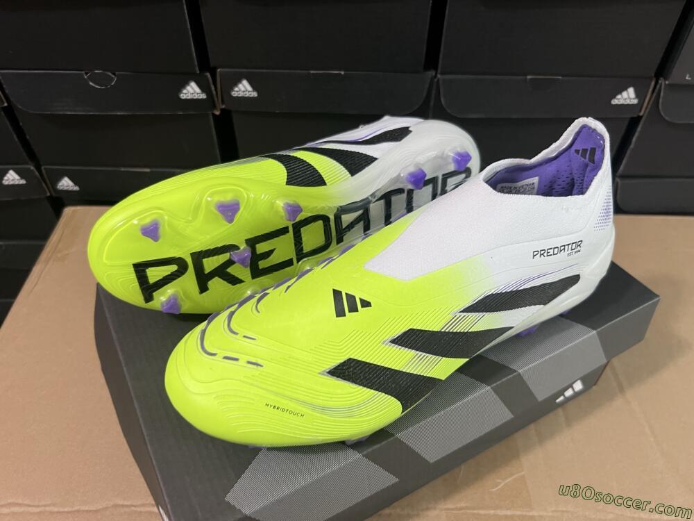 Adidas Predator Elite 25 Laceless FG Firm Ground Soccer Cleats - Yellow/Black/White