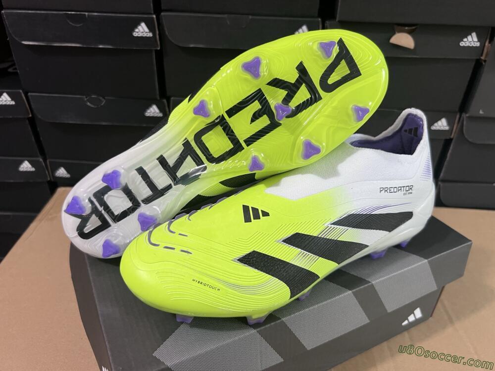 Adidas Predator Elite 25 Laceless FG Firm Ground Soccer Cleats - Yellow/Black/White