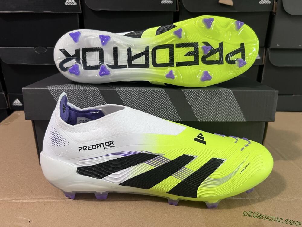 Adidas Predator Elite 25 Laceless FG Firm Ground Soccer Cleats - Yellow/Black/White