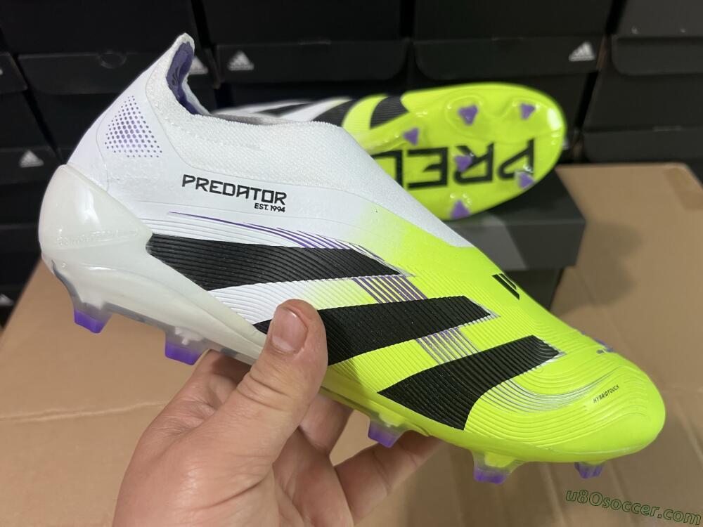 Adidas Predator Elite 25 Laceless FG Firm Ground Soccer Cleats - Yellow/Black/White