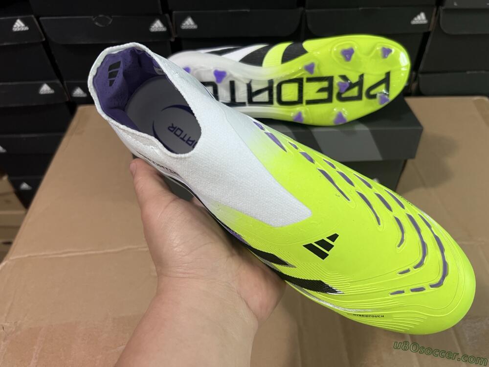 Adidas Predator Elite 25 Laceless FG Firm Ground Soccer Cleats - Yellow/Black/White