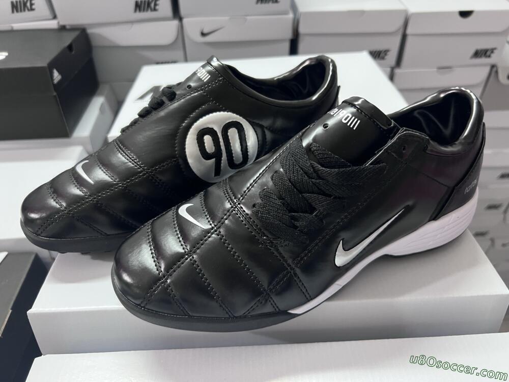 Nike Total 90 III TF Artificial Turf Soccer Shoes - Black/Silver/White