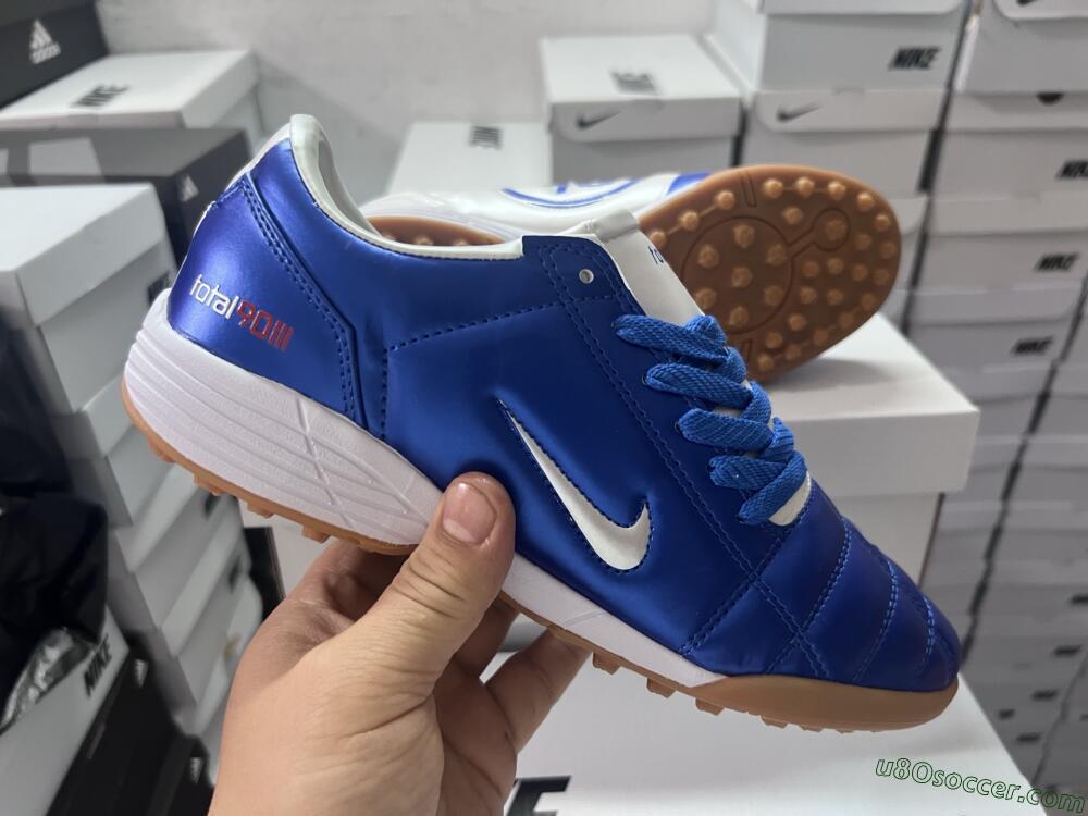 Nike Total 90 II TF Artificial Turf Soccer Shoes - Blue/White/Brown