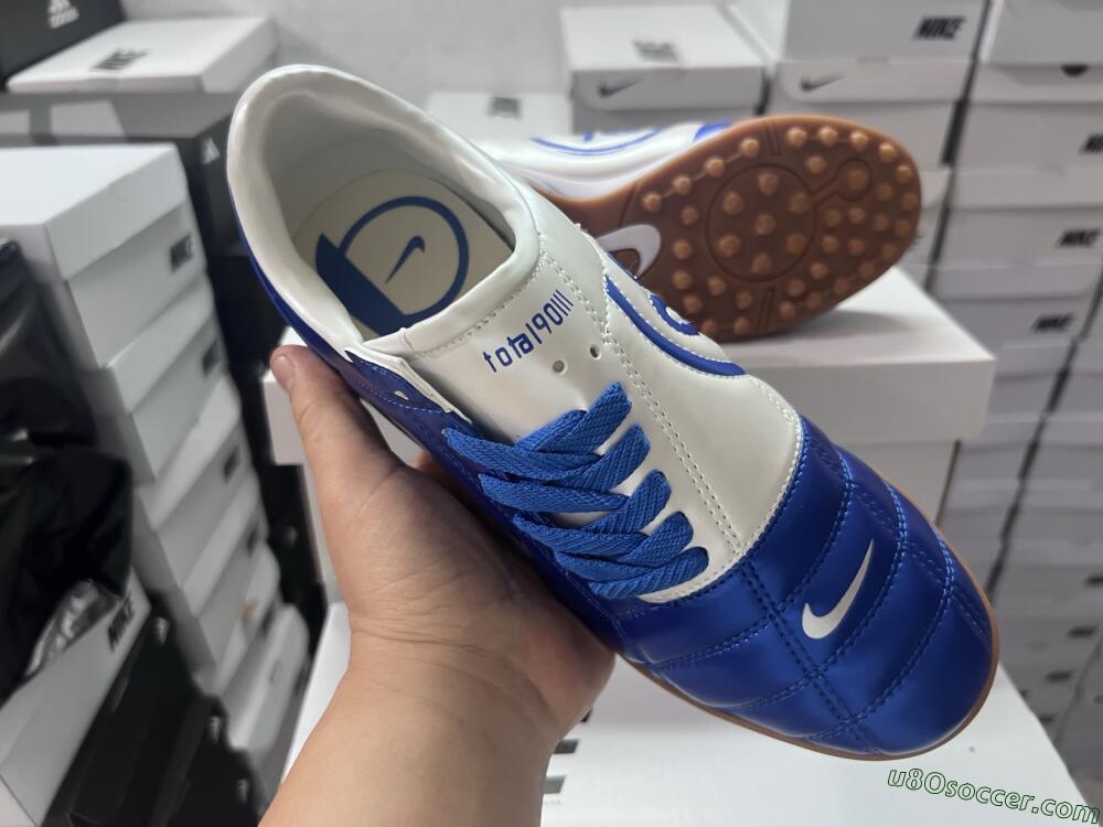 Nike Total 90 II TF Artificial Turf Soccer Shoes - Blue/White/Brown