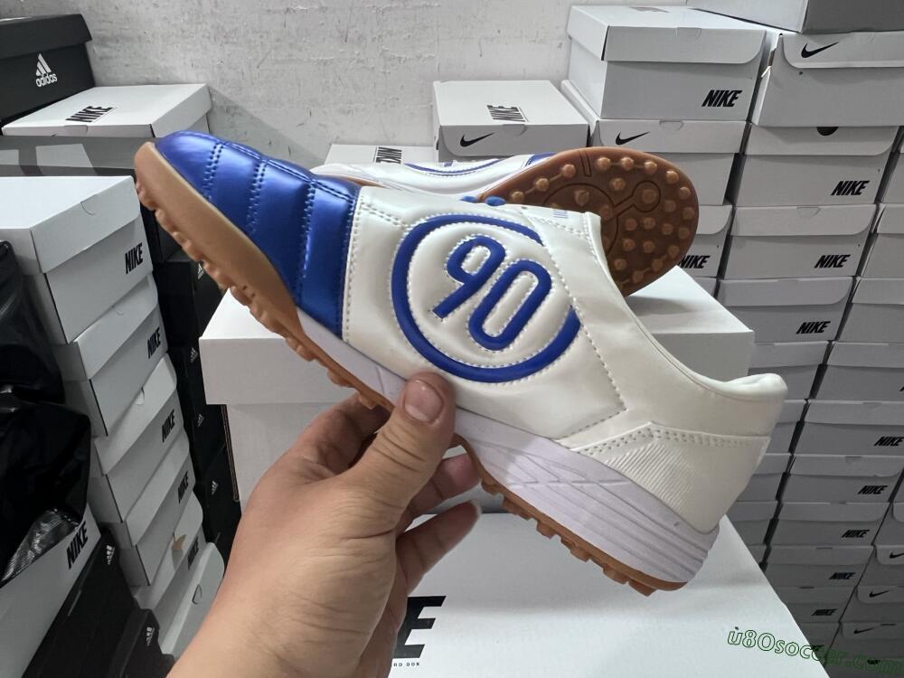 Nike Total 90 II TF Artificial Turf Soccer Shoes - Blue/White/Brown