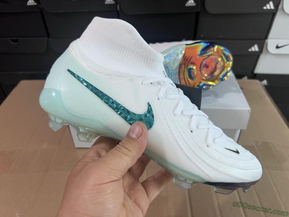 Nike Phantom Luna Elite NU FG Firm Ground Soccer Cleats - White/Black/Jade