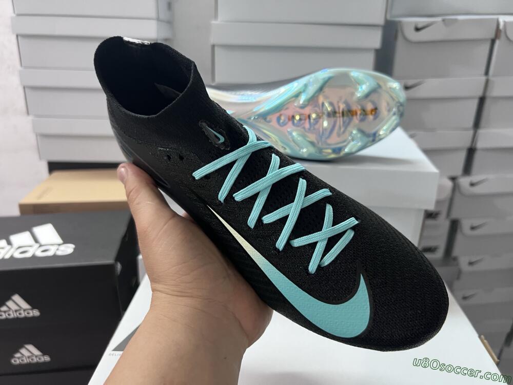 Nike Air Zoom Mercurial Superfly 10 Elite FG Firm Ground Soccer Cleats - Black/Jade