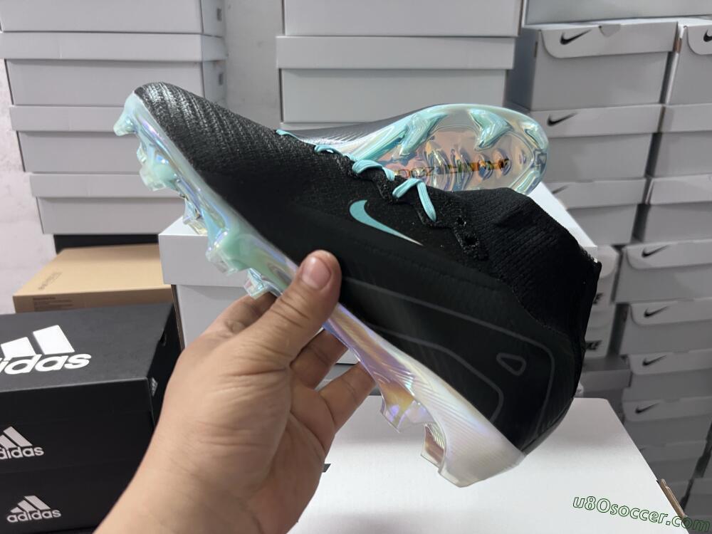 Nike Air Zoom Mercurial Superfly 10 Elite FG Firm Ground Soccer Cleats - Black/Jade