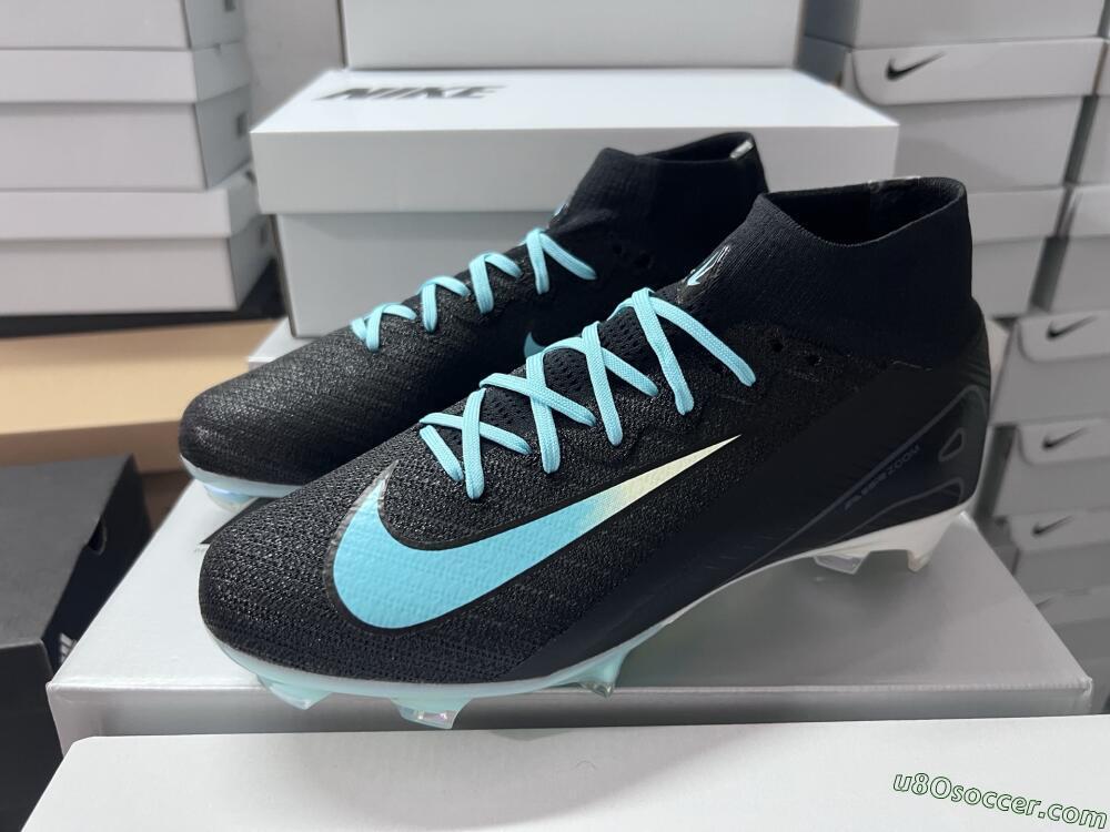 Nike Air Zoom Mercurial Superfly 10 Elite FG Firm Ground Soccer Cleats - Black/Jade