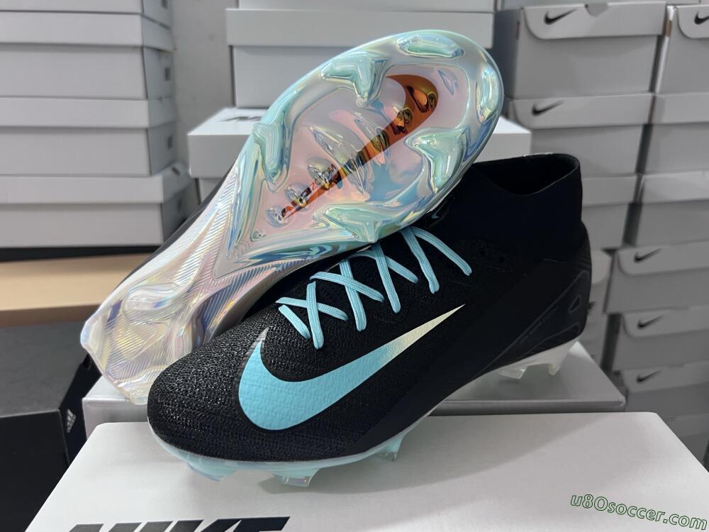 Nike Air Zoom Mercurial Superfly 10 Elite FG Firm Ground Soccer Cleats - Black/Jade