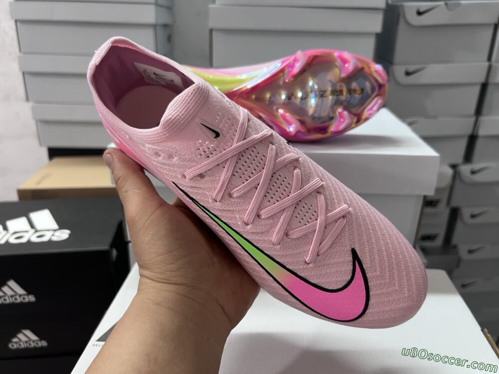 Nike Air Zoom Mercurial Vapor 16 Elite FG Firm Ground Soccer Cleats - Pink/Red/Gold