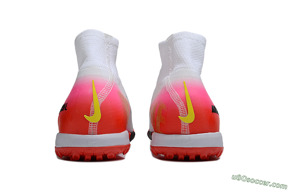 Nike Air Zoom Mercurial Superfly 10 Elite TF Artificial Turf Soccer Shoes - White/Black/Pink 5