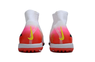 Nike Air Zoom Mercurial Superfly 10 Elite TF Artificial Turf Soccer Shoes - White/Black/Pink