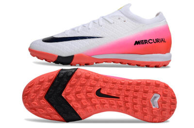 Nike Air Zoom Mercurial Vapor 16 Elite TF Artificial Turf Soccer Shoes - White/Black/Pink
