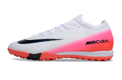 Nike Air Zoom Mercurial Vapor 16 Elite TF Artificial Turf Soccer Shoes - White/Black/Pink