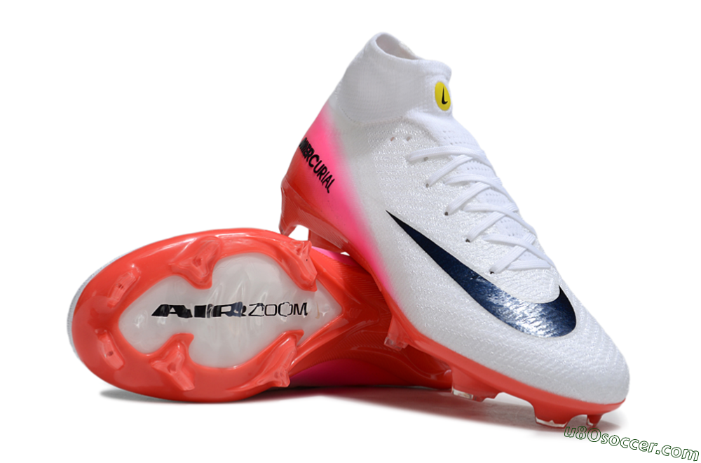 Nike Air Zoom Mercurial Superfly 10 Elite FG Firm Ground Soccer Cleats - White/Black/Pink 3