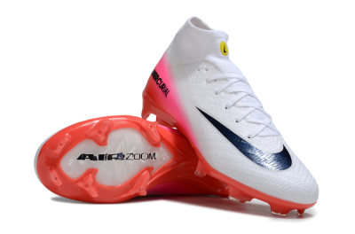 Nike Air Zoom Mercurial Superfly 10 Elite FG Firm Ground Soccer Cleats - White/Black/Pink