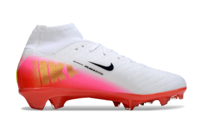 Nike Air Zoom Mercurial Superfly 10 Elite FG Firm Ground Soccer Cleats - White/Black/Pink