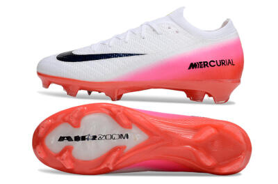 Nike Air Zoom Mercurial Vapor 16 Elite FG Firm Ground Soccer Cleats - White/Black/Pink