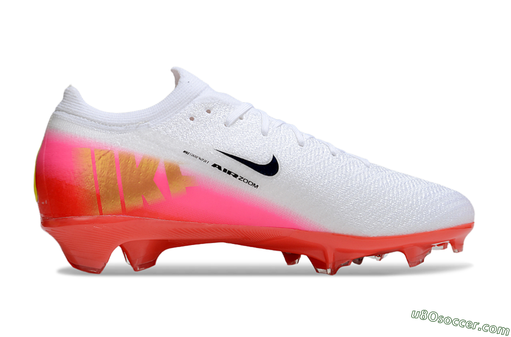 Nike Air Zoom Mercurial Vapor 16 Elite FG Firm Ground Soccer Cleats - White/Black/Pink 7