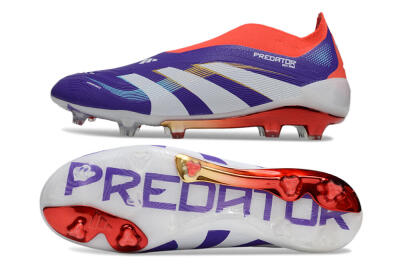 Adidas Predator 25 Elite Laceless FG Firm Ground Soccer Cleats - Blue/White/Red