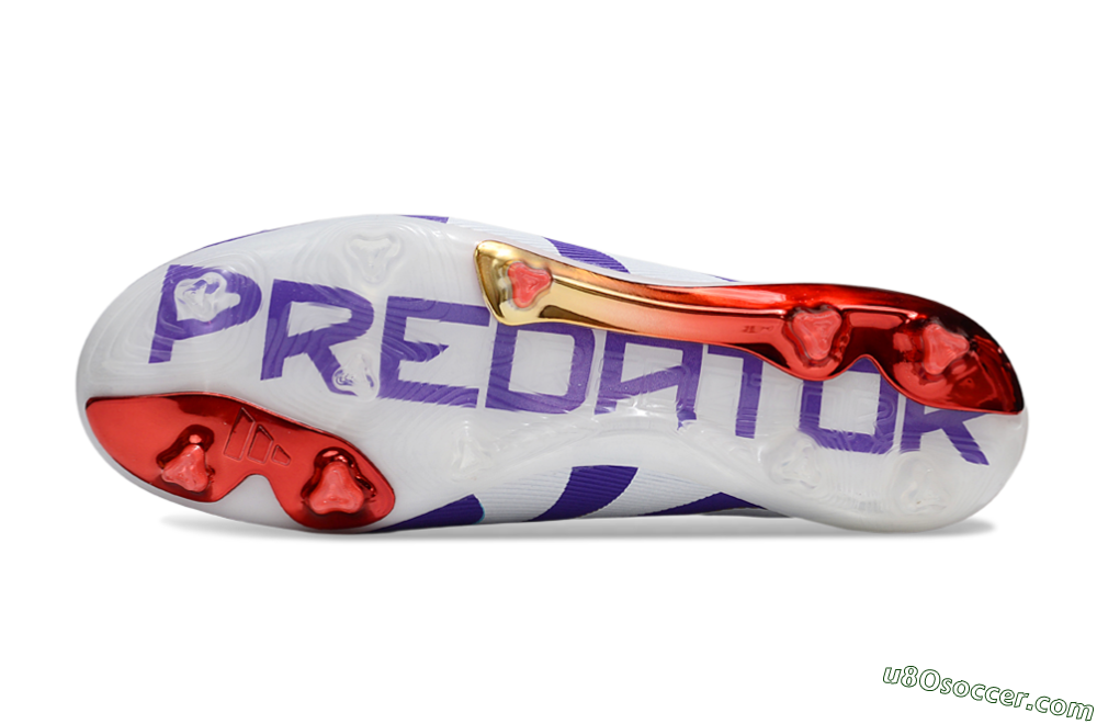 Adidas Predator 25 Elite Laceless FG Firm Ground Soccer Cleats - Blue/White/Red 6