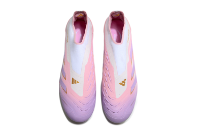 Adidas Predator 25 Elite Laceless FG Firm Ground Soccer Cleats - Pink/Purple/Gold