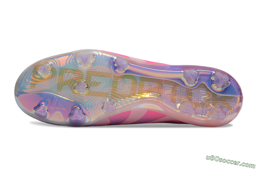 Adidas Predator 25 Elite Laceless FG Firm Ground Soccer Cleats - Pink/Purple/Gold 6