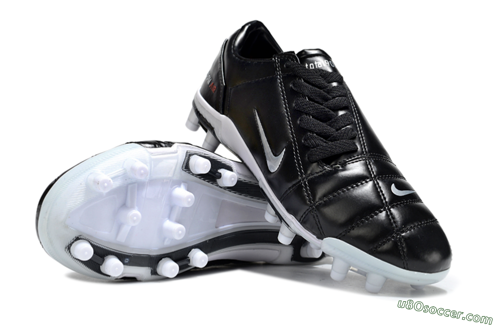 Nike Air Zoom Total 90 III FG Firm Ground Soccer Cleats - Black/Silver/White 3