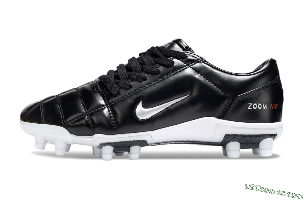 Nike Air Zoom Total 90 III FG Firm Ground Soccer Cleats - Black/Silver/White 2