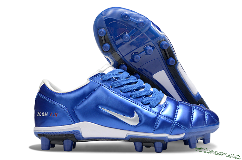 Nike Air Zoom Total 90 III FG Firm Ground Soccer Cleats - Blue/Silver/White 1