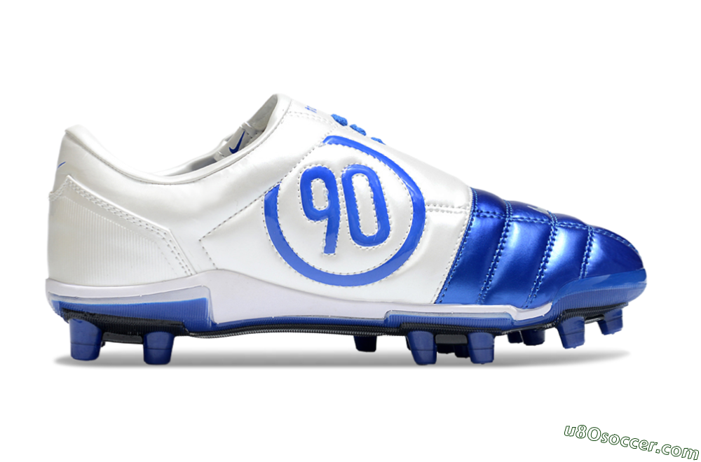 Nike Air Zoom Total 90 III FG Firm Ground Soccer Cleats - Blue/Silver/White 7