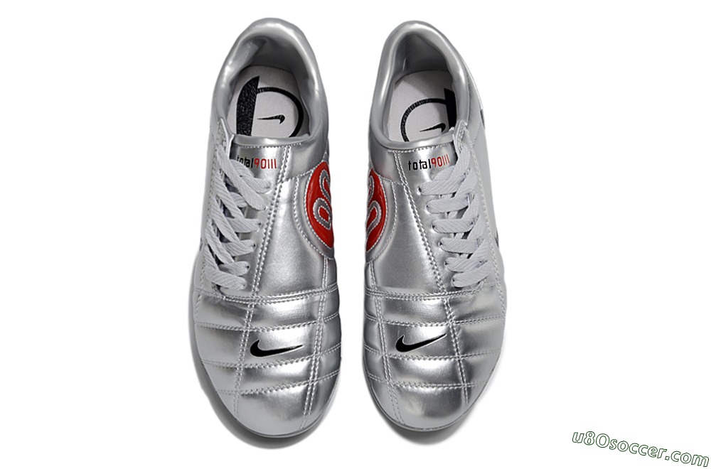 Nike Air Zoom Total 90 III FG Firm Ground Soccer Cleats - Silver/Black/White 4