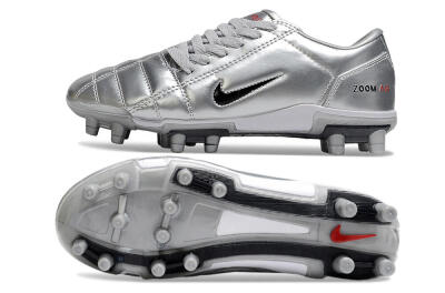 Nike Air Zoom Total 90 III FG Firm Ground Soccer Cleats - Silver/Black/White