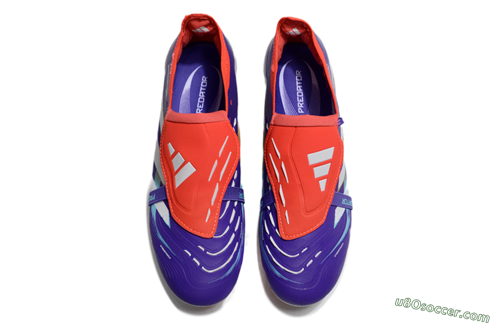 Adidas Predator 25 Elite Foldover Tongue FG Firm Ground Soccer Cleats - Blue/White/Red 4