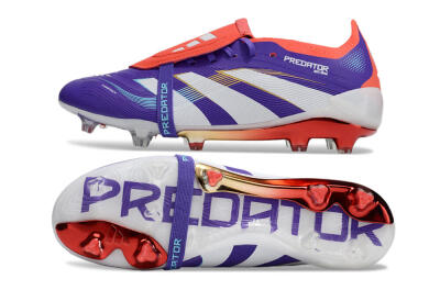 Adidas Predator 25 Elite Foldover Tongue FG Firm Ground Soccer Cleats - Blue/White/Red