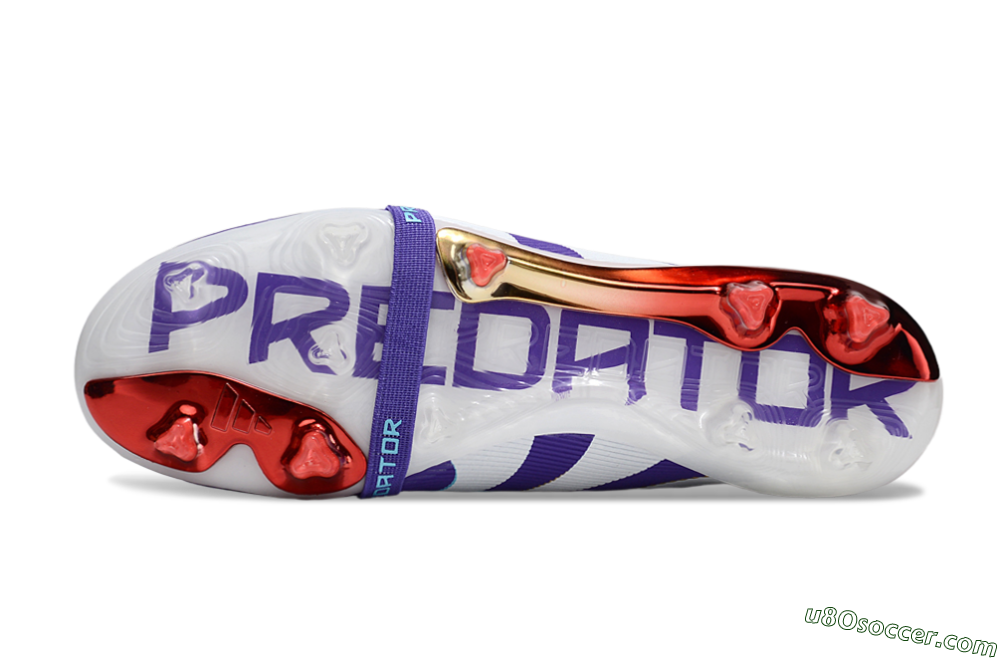 Adidas Predator 25 Elite Foldover Tongue FG Firm Ground Soccer Cleats - Blue/White/Red 6