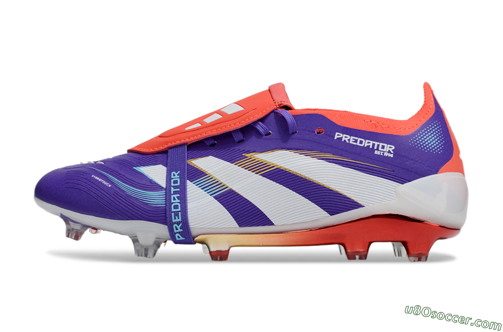 Adidas Predator 25 Elite Foldover Tongue FG Firm Ground Soccer Cleats - Blue/White/Red 2