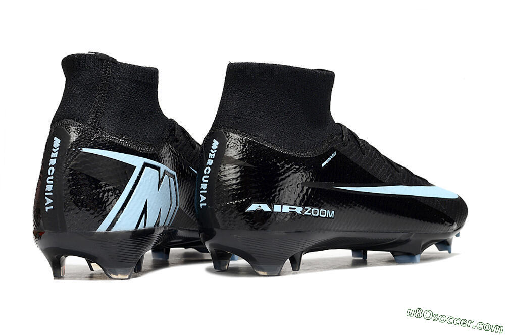 Nike Air Zoom Mercurial Superfly 10 Elite FG Firm Ground Soccer Cleats - Black/Jade 7