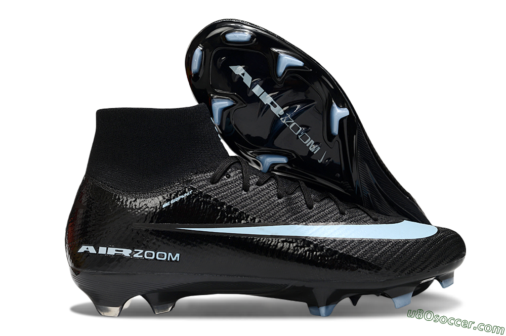 Nike Air Zoom Mercurial Superfly 10 Elite FG Firm Ground Soccer Cleats - Black/Jade 1