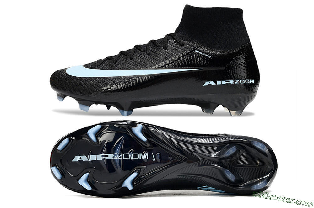 Nike Air Zoom Mercurial Superfly 10 Elite FG Firm Ground Soccer Cleats - Black/Jade 0