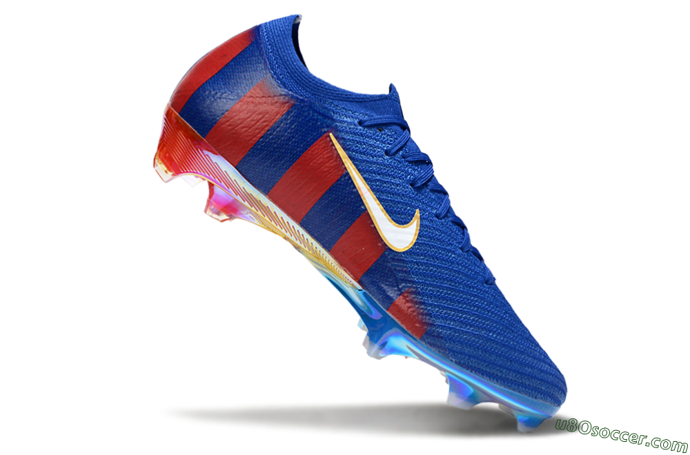 Nike Air Zoom Mercurial Vapor 16 Elite FG Firm Ground Soccer Cleats - Blue/Red/Gold 4