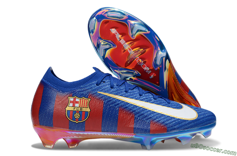 Nike Air Zoom Mercurial Vapor 16 Elite FG Firm Ground Soccer Cleats - Blue/Red/Gold 1